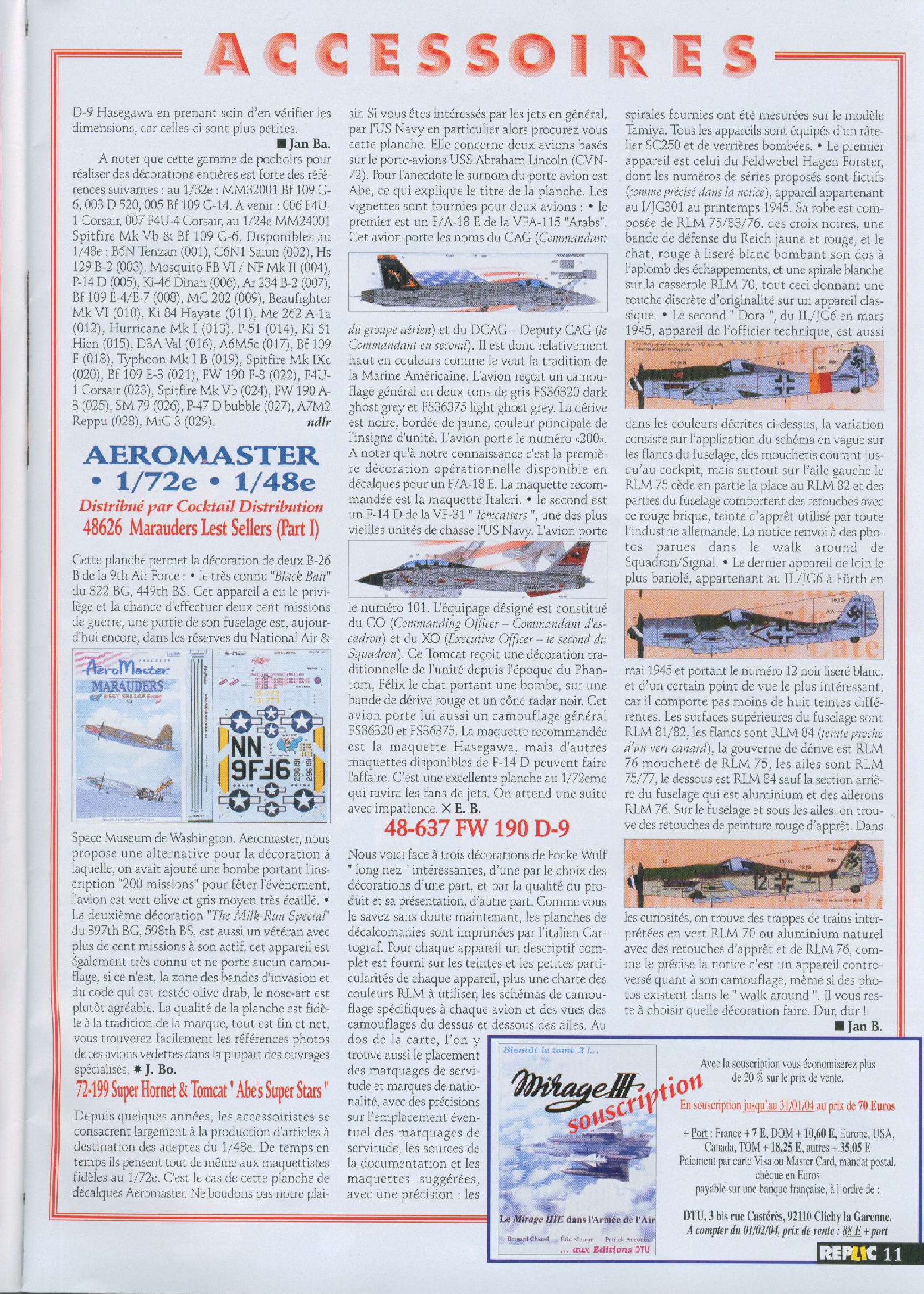 Replic 148 - JA-37 Viggen, F-18 Hornet, Dewoitine D-520